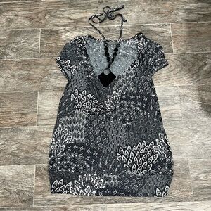 Black and White Patterned Dress